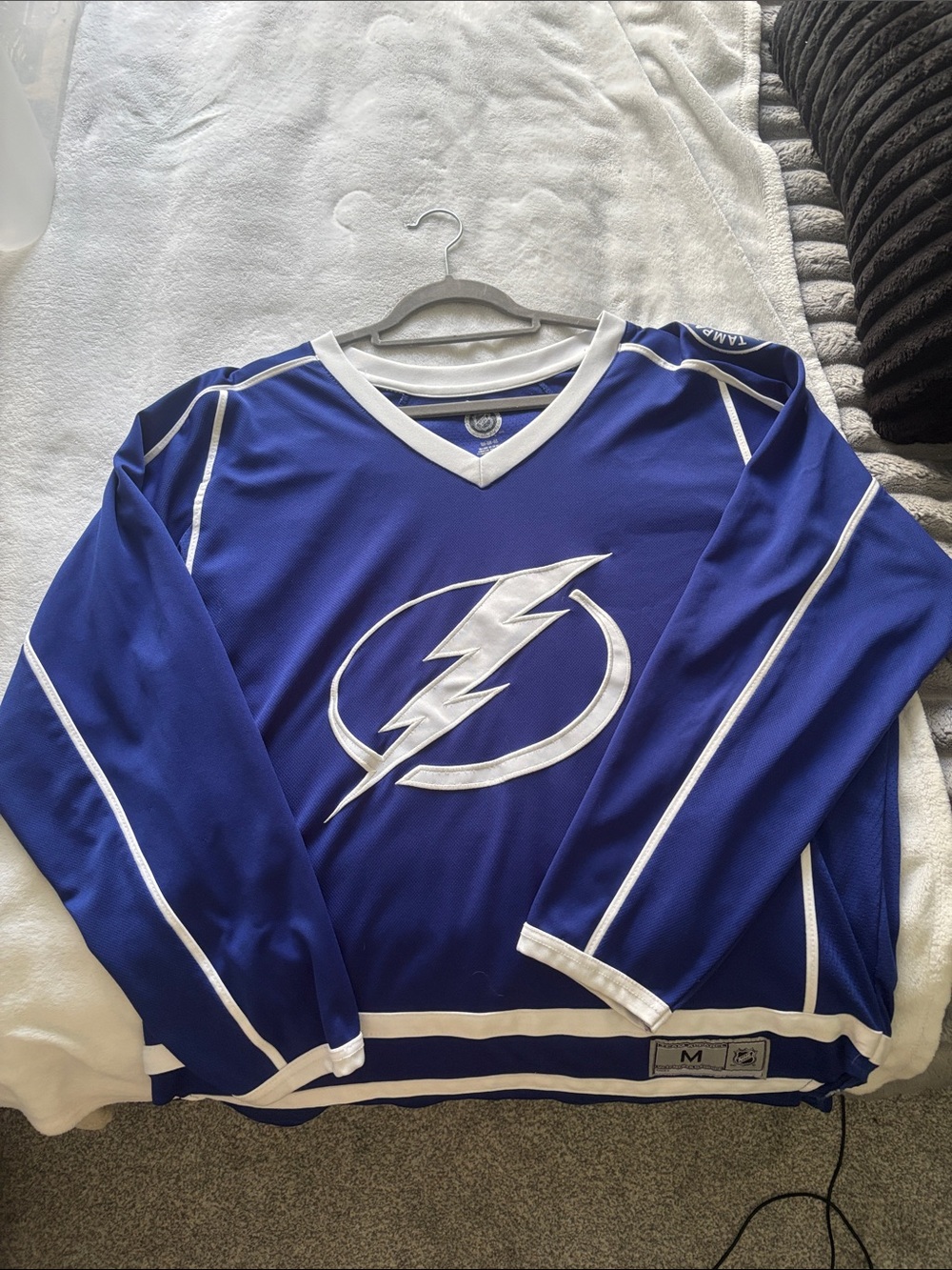 NHL Blue and White Hockey Jersey - Team Apparel